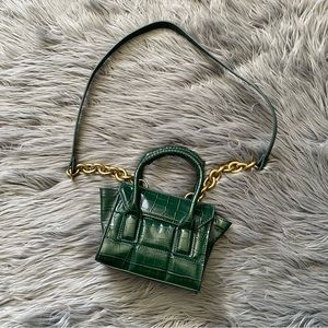 ZARA mini animal print crossbody bag